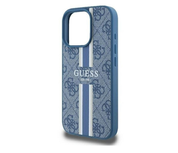 Guess 4G Printed Stripes do iPhone 16 Pro niebieski - 1279178 - zdjęcie 2